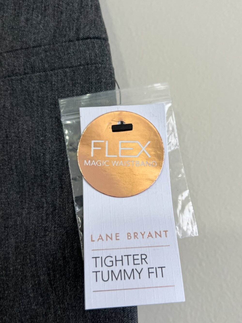 NWT Lane Bryant Gray Tighter Tummy High Rise Straight 4-Season Pants - Picture 3 of 7
